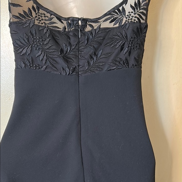 Patra Black Sleeveless Formal with embroidered illusion neck size 8 - Picture 9 of 11